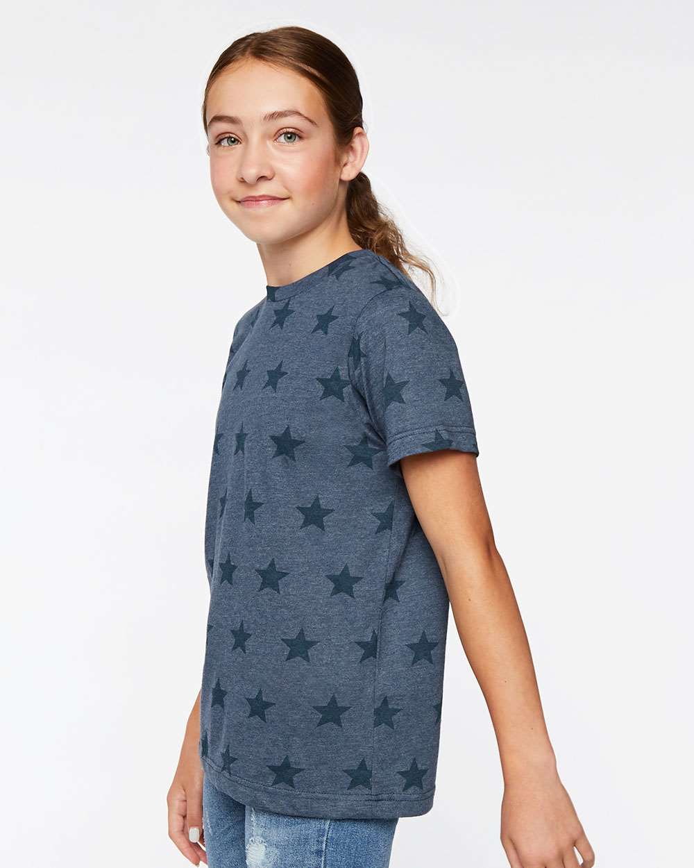 2229 Code Five Youth Star Print Tee - Siide Image