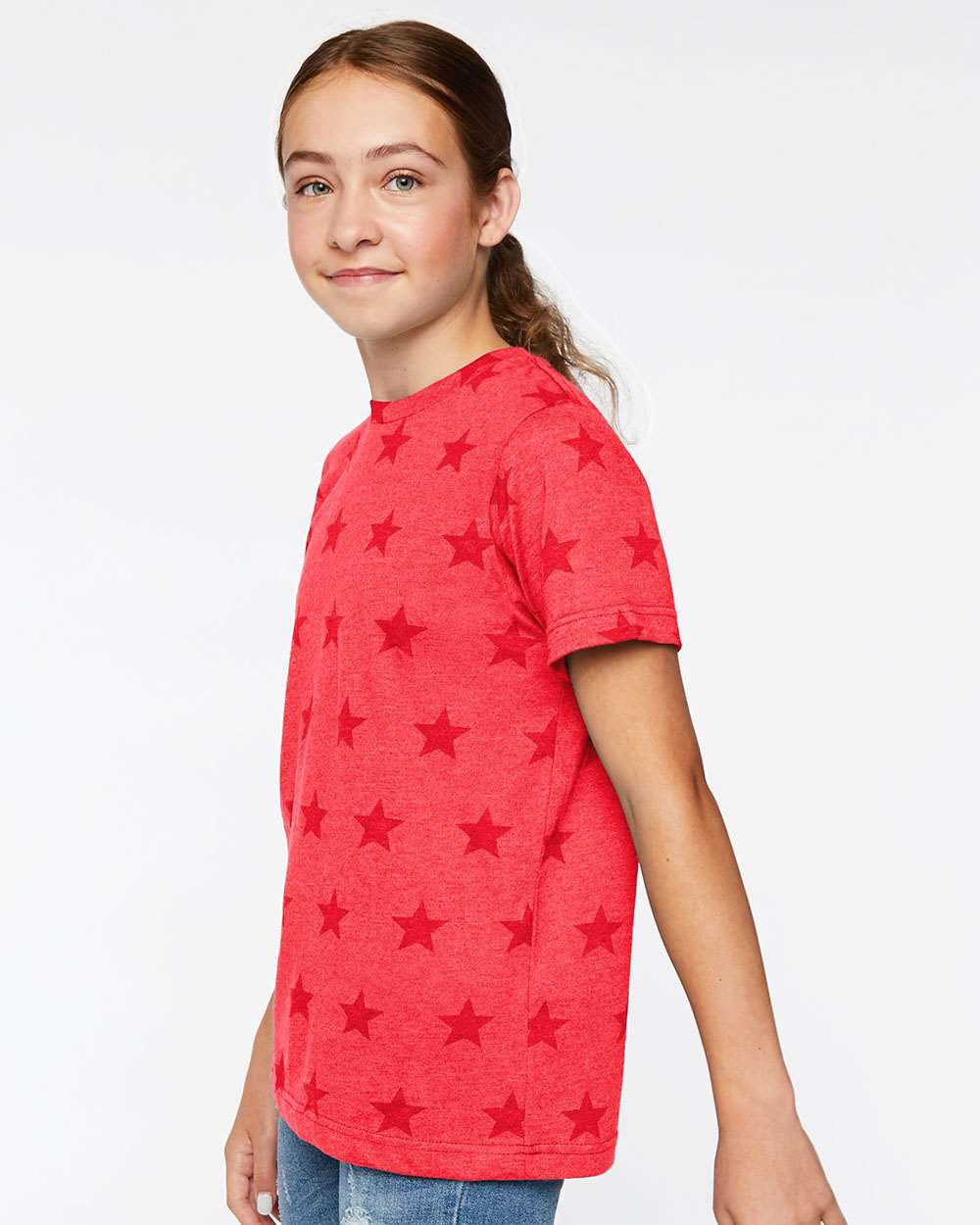 2229 Code Five Youth Star Print Tee - Siide Image