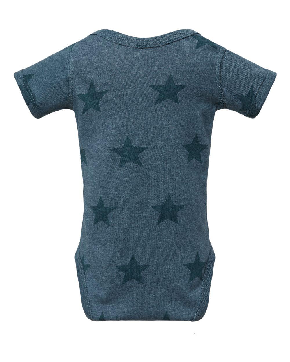 4329 Code Five Infant Star Print Bodysuit - Back Image