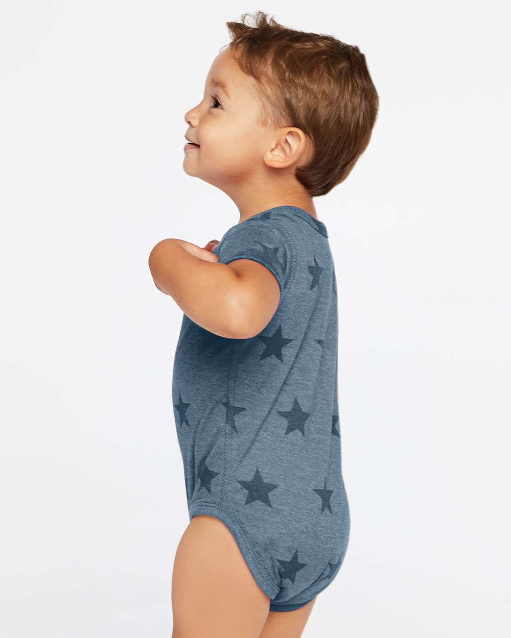 4329 Code Five Infant Star Print Bodysuit - Siide Image