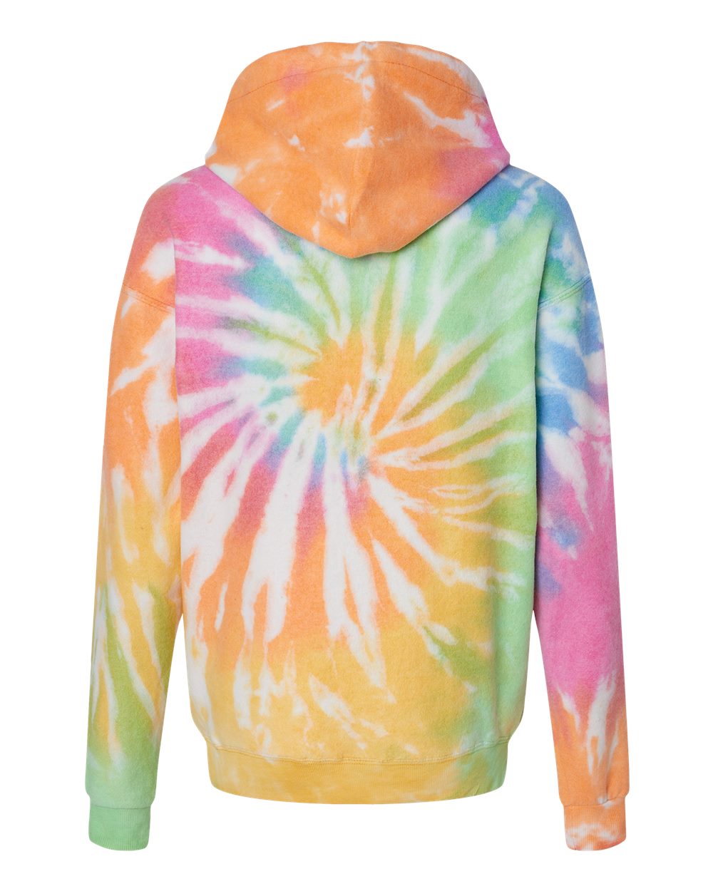 8600 Colortone Tie-Dyed Cloud Fleece Hooded Sweatshirt - Back Image
