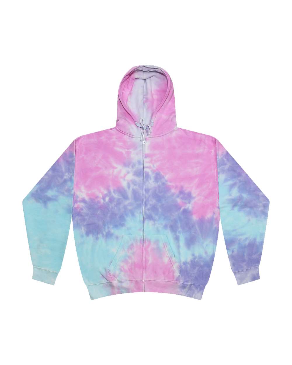 8888 Colortone Tie-Dyed Full-Zip Hooded Sweatshirt 8888 Colortone Tie-Dyed Full-Zip Hooded Sweatshirt