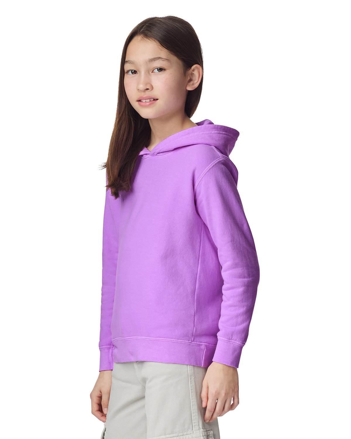 1467Y Comfort Colors Youth Lightweight Hooded Sweatshirt 1467Y Comfort Colors Youth Lightweight Hooded Sweatshirt - Siide Image