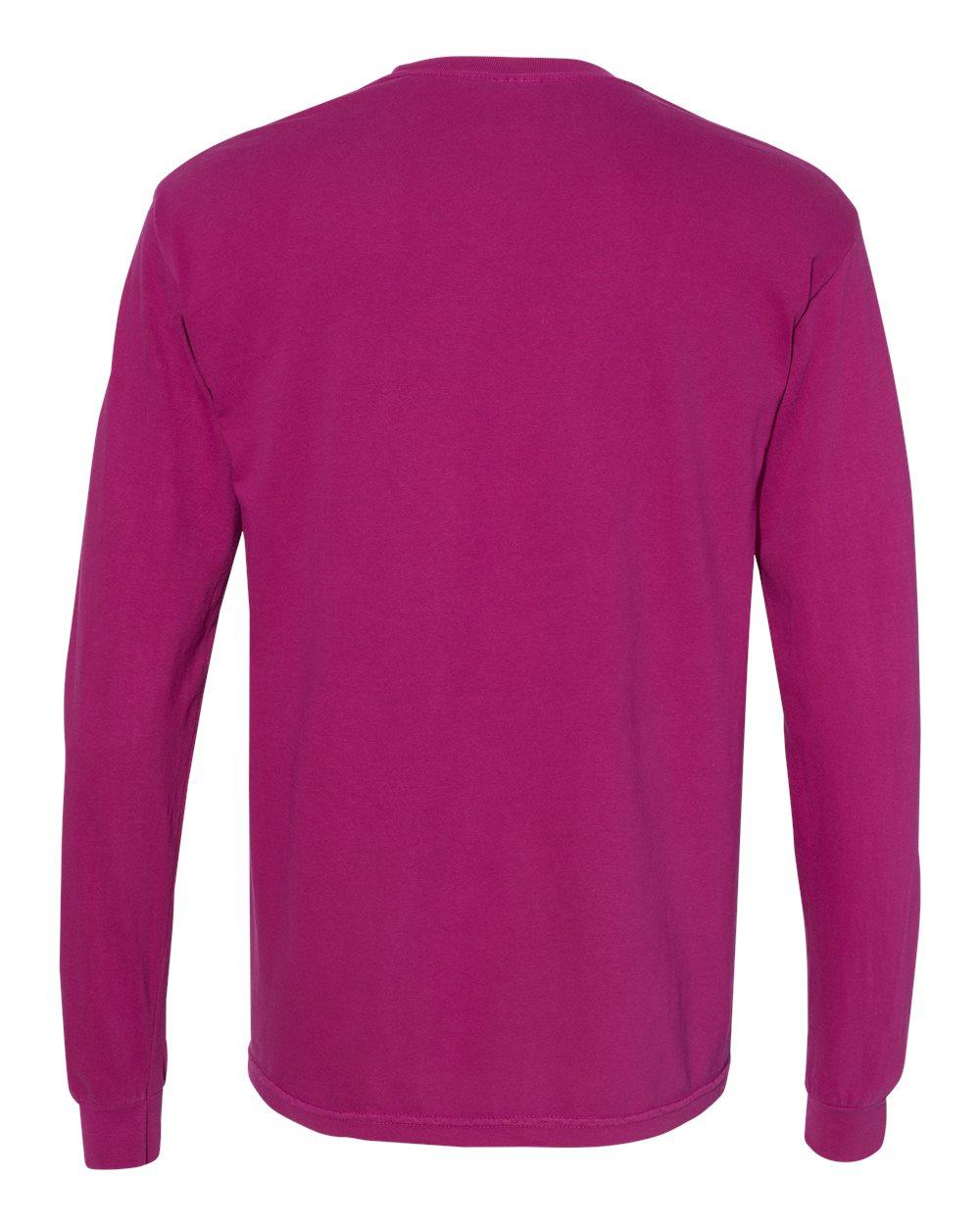 4410 Comfort Colors Garment-Dyed Heavyweight Long Sleeve Pocket T-Shirt 4410 Comfort Colors Garment-Dyed Heavyweight Long Sleeve Pocket T-Shirt - Back Image