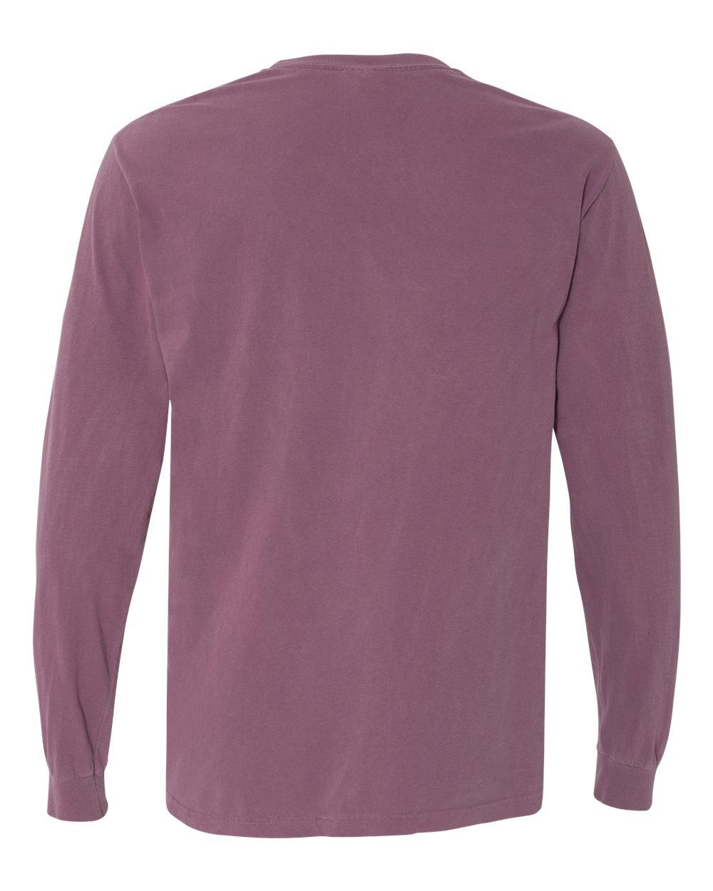 6014 Comfort Colors Garment-Dyed Heavyweight Long Sleeve T-Shirt - Back Image