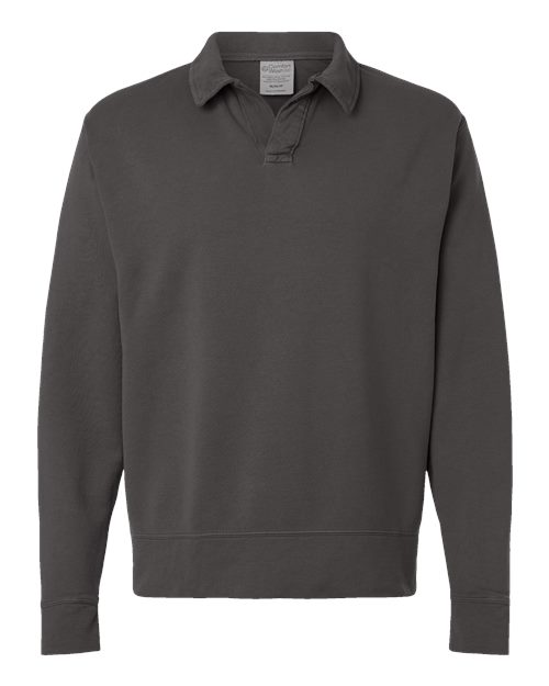GDH490 ComfortWash by Hanes Unisex Garment Dye Polo Collar Sweatshirt
