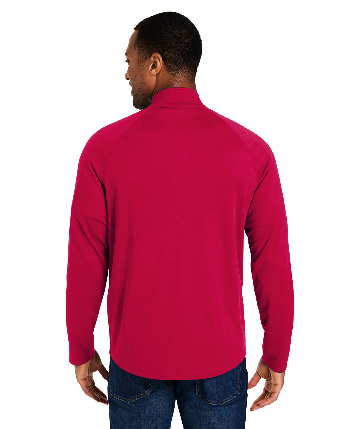 CE418 Core 365 Mens Origin Performance Pique Quarter-Zip - Back Image