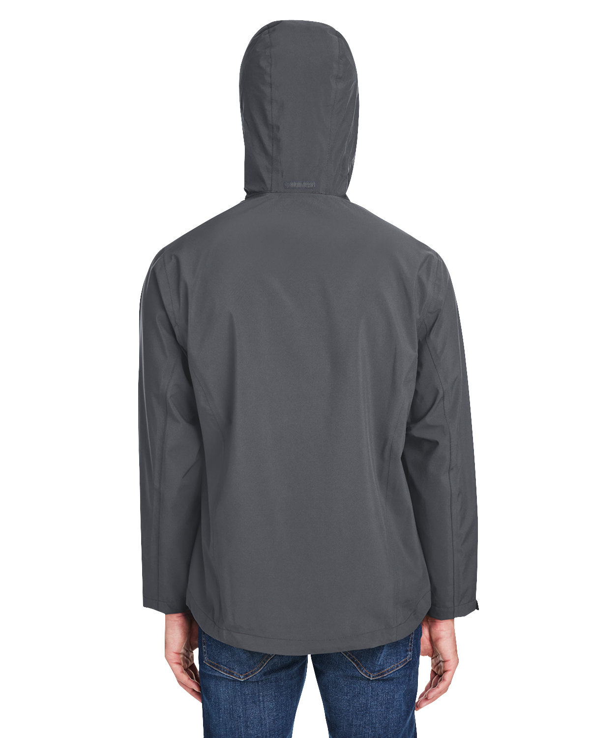 CE712 Core 365 Mens Barrier Packable Rain Jacket - Back Image