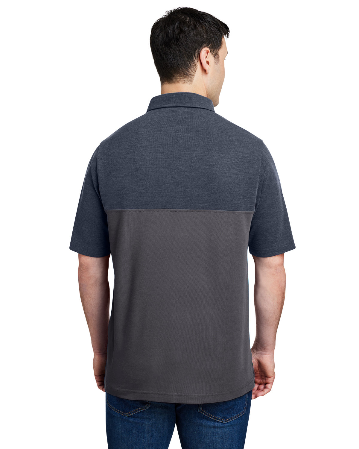 CE112C Core 365 Mens Fusion ChromaSoft Colorblock Polo - Back Image