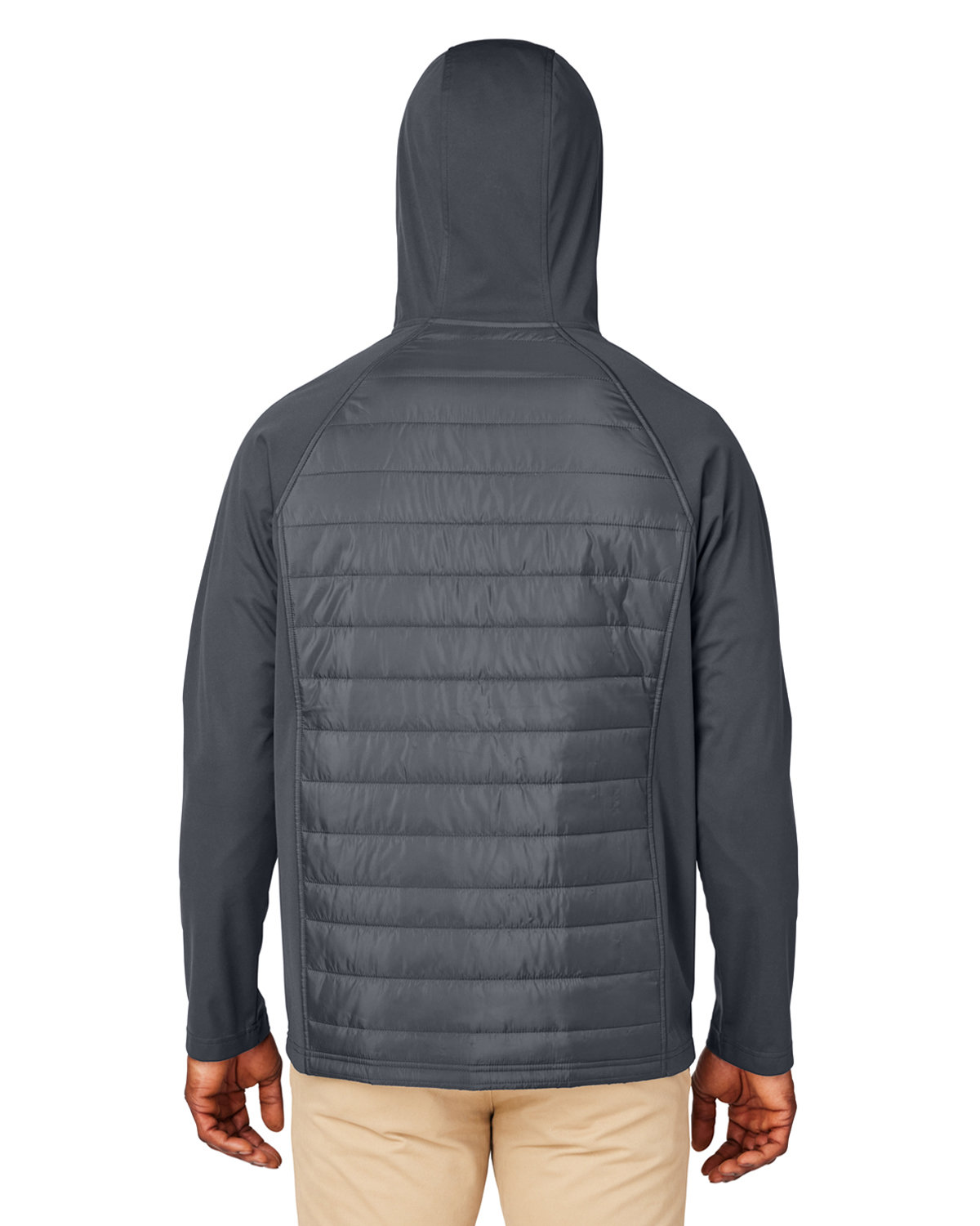 CE808 Core 365 Unisex Techno Lite Hybrid Hooded Jacket - Back Image