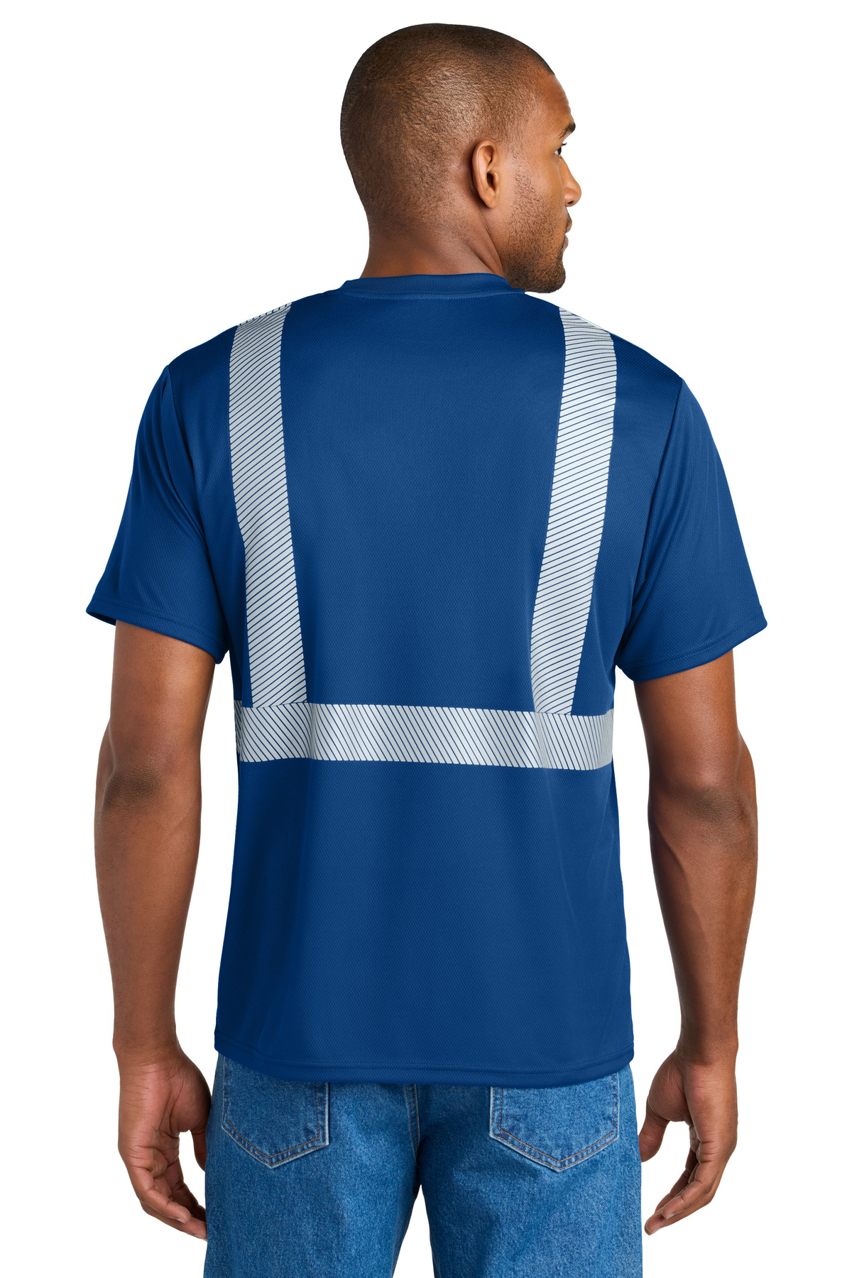 CS206 CornerStone Enhanced Visibility Segmented Tape Tee - Back Image