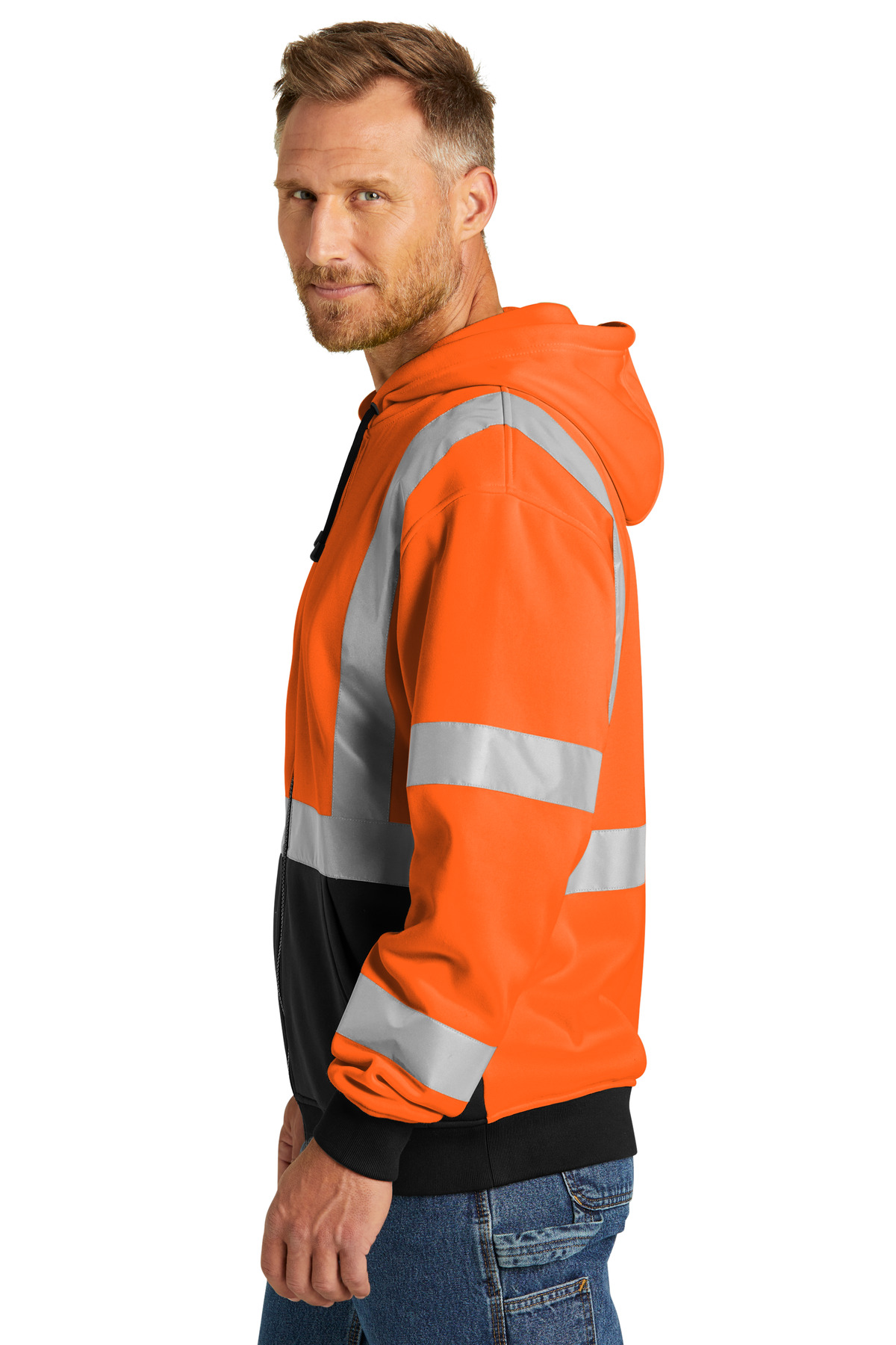 CSF300 CornerStone A107 Class 3 Heavy-Duty Fleece Full-Zip Hoodie - Siide Image