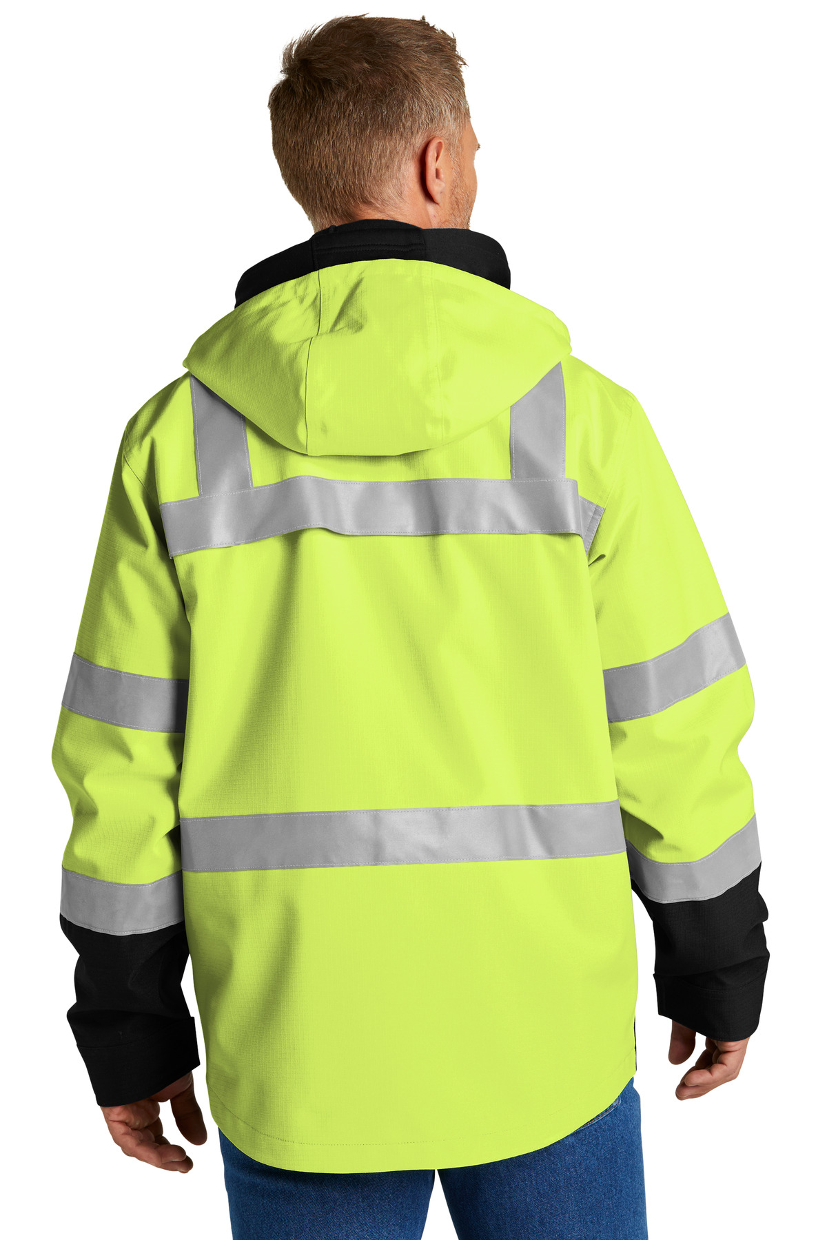 CSJ502 CornerStone ANSI 107 Class 3 Waterproof Ripstop 3-In-1 Parka - Back Image