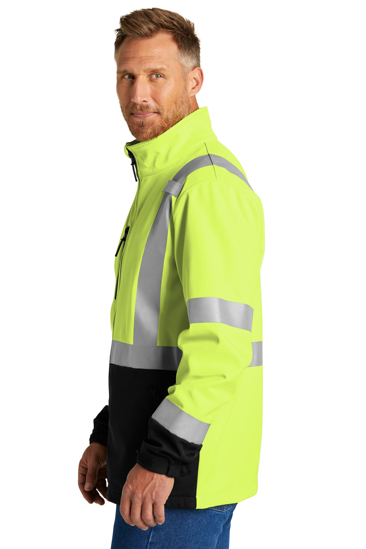 CSJ503 CornerStone ANSI 107 Class 3 Soft Shell Jacket - Siide Image