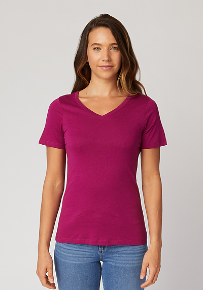 HC1125 Cotton Heritage Womens Premium S/S V-Neck