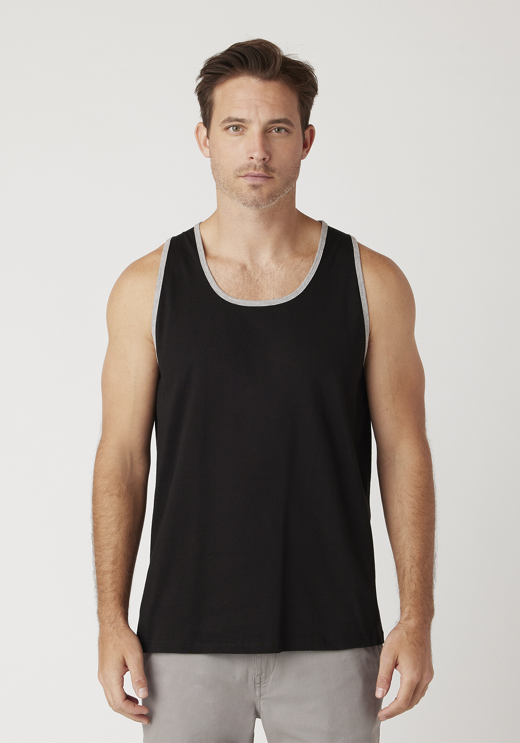 MC1792 Cotton Heritage Premium Contrast Trim Tank Top