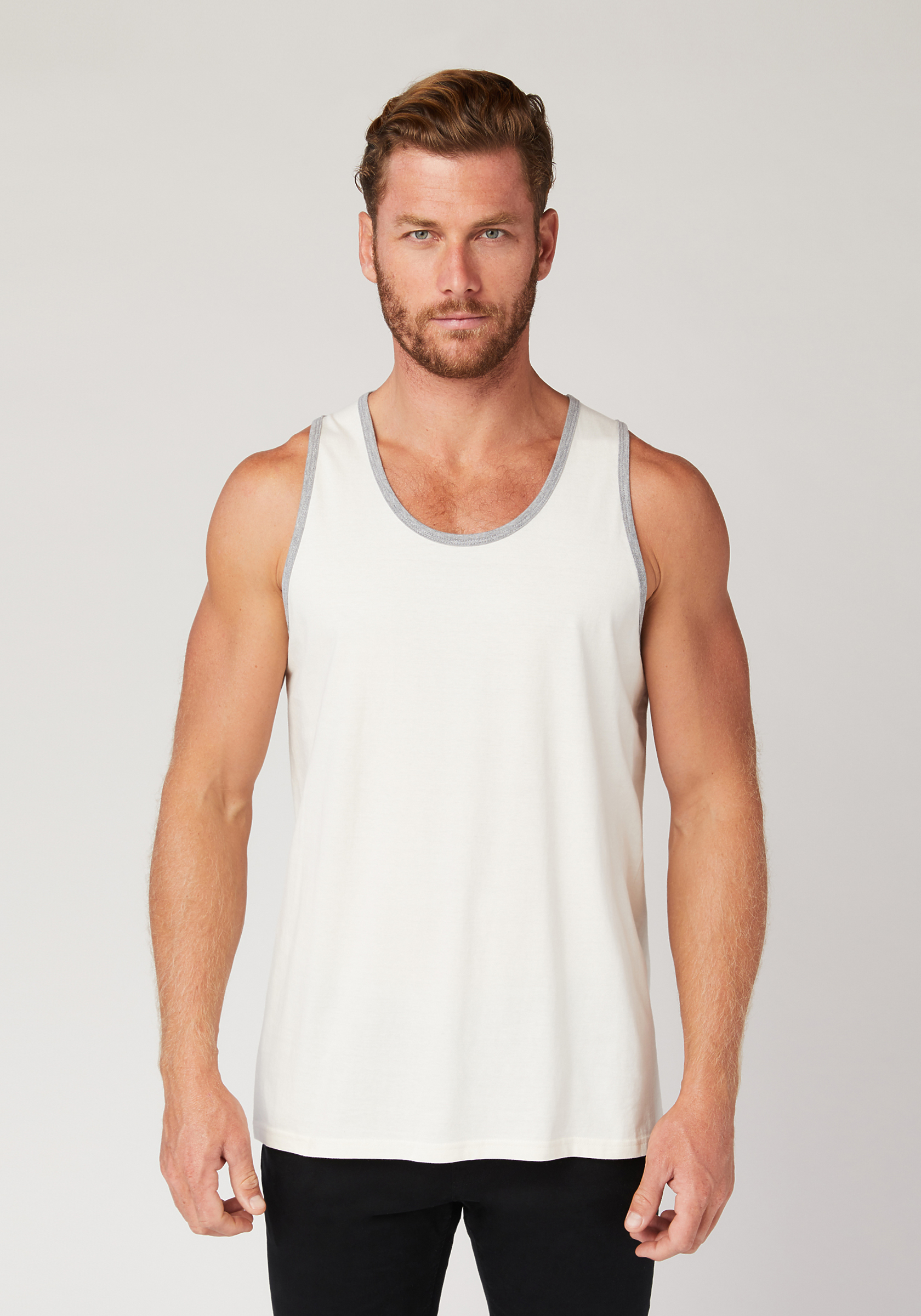 MC1792 Cotton Heritage Premium Contrast Trim Tank Top