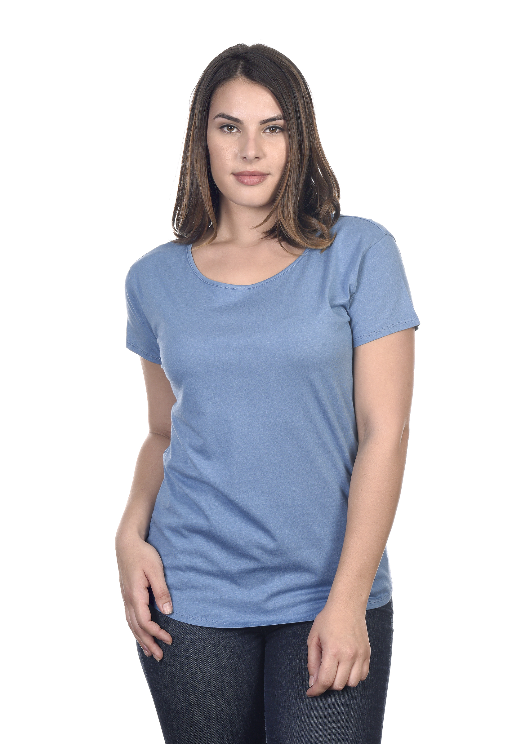W1216 Cotton Heritage Cotton Modal Scoop Neck Tee