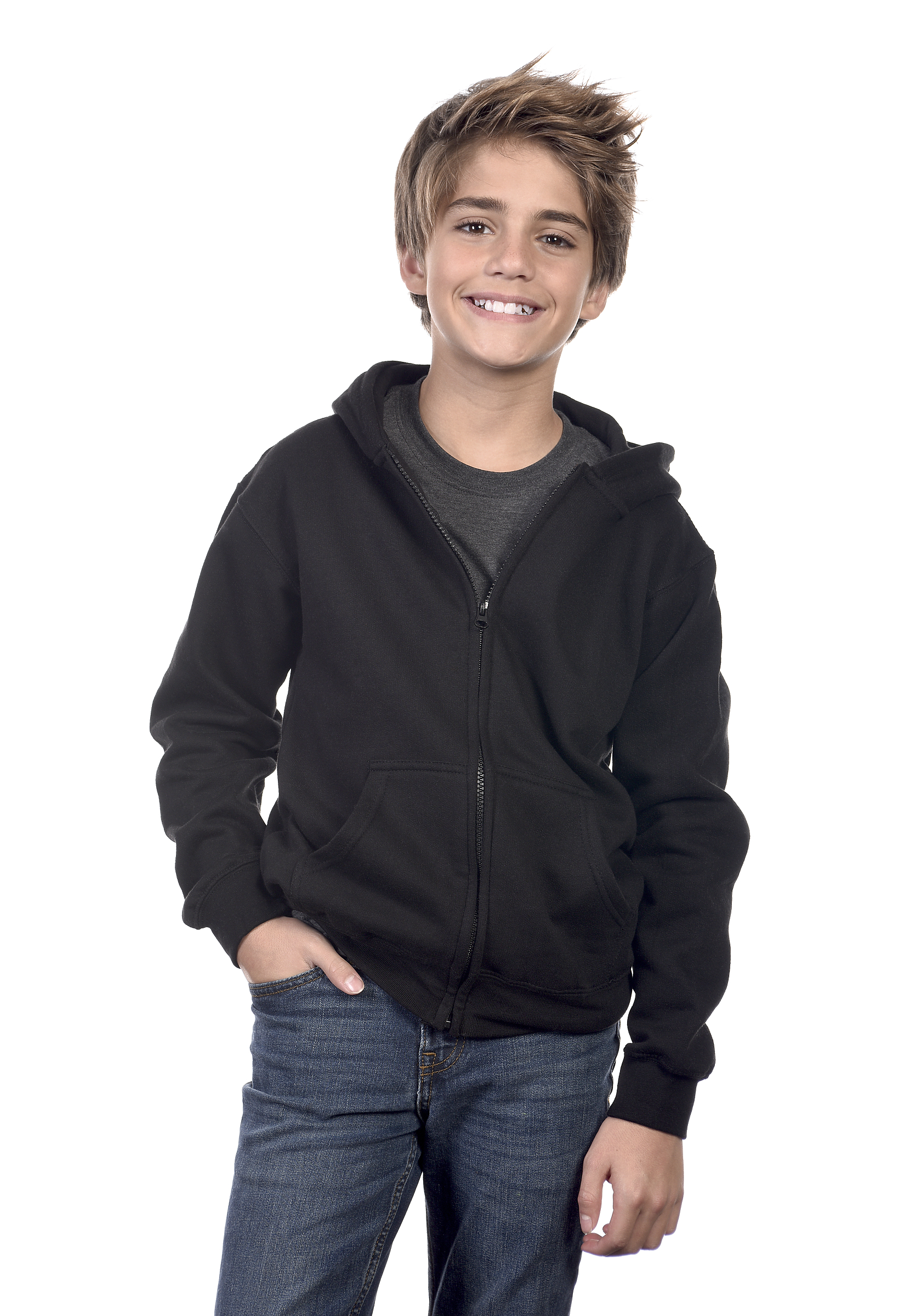 Y2560 Cotton Heritage Youth Full-Zip Hoodie Zoom Image