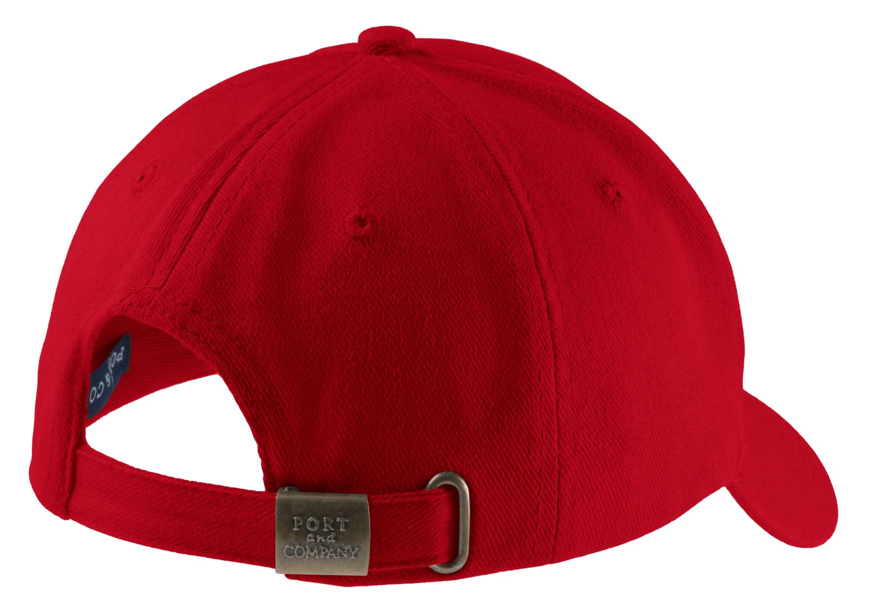 CP82 Port & Company Brushed Twill Cap. - Back Image
