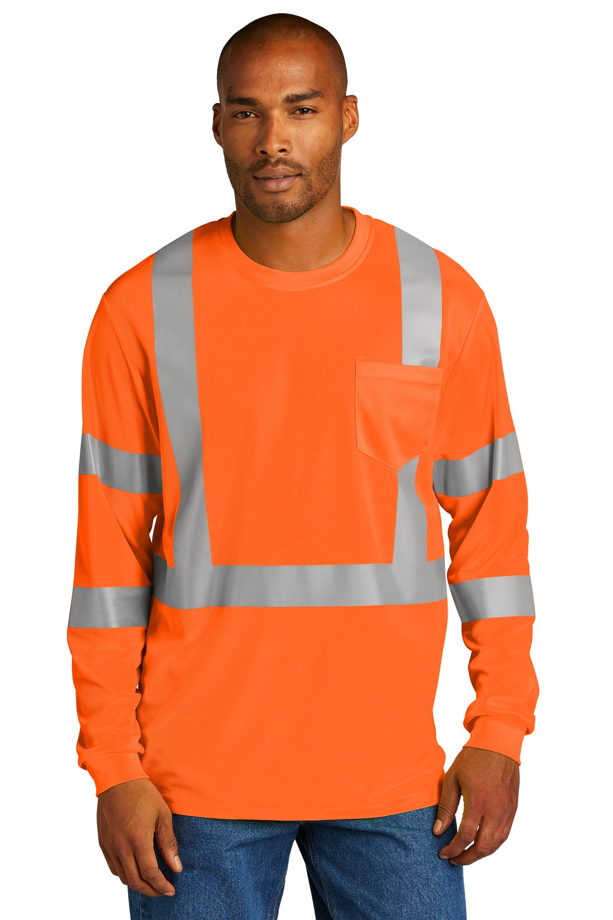 CS203 CornerStone ANSI 107 Class 3 Mesh Long Sleeve Tee.