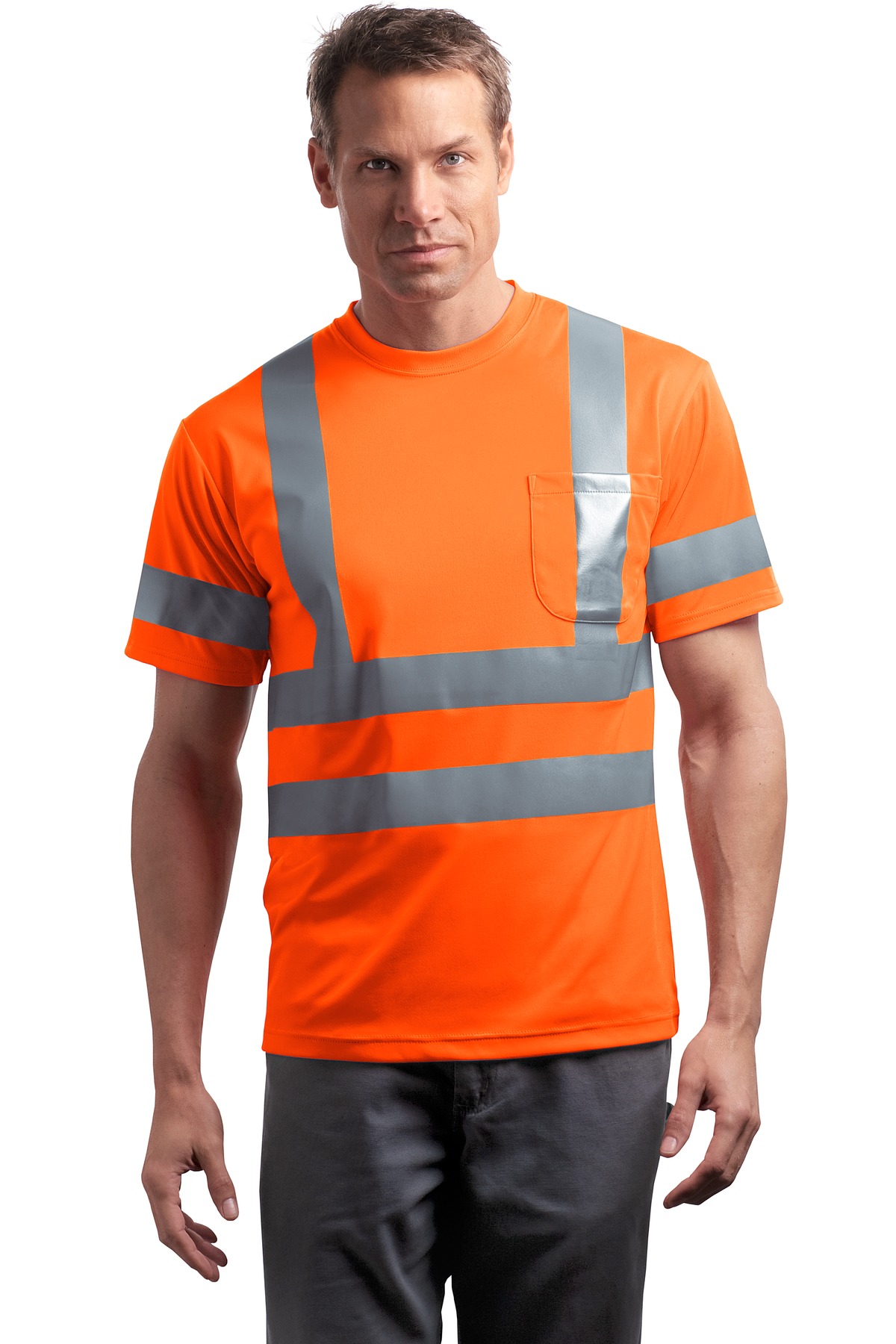 CS408 CornerStone - ANSI 107 Class 3 Short Sleeve Snag-Resistant Reflective T-Shirt. Zoom Image