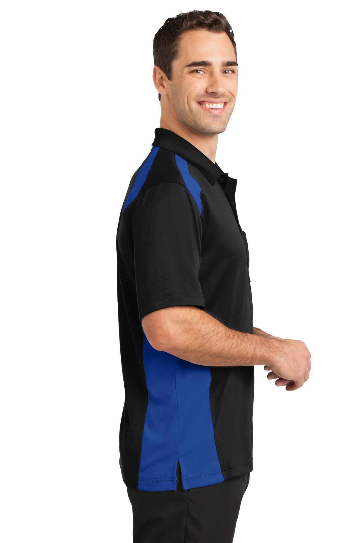 CS416 CornerStone Select Snag-Proof Two Way Colorblock Pocket Polo CS416 CornerStone Select Snag-Proof Two Way Colorblock Pocket Polo - Siide Image