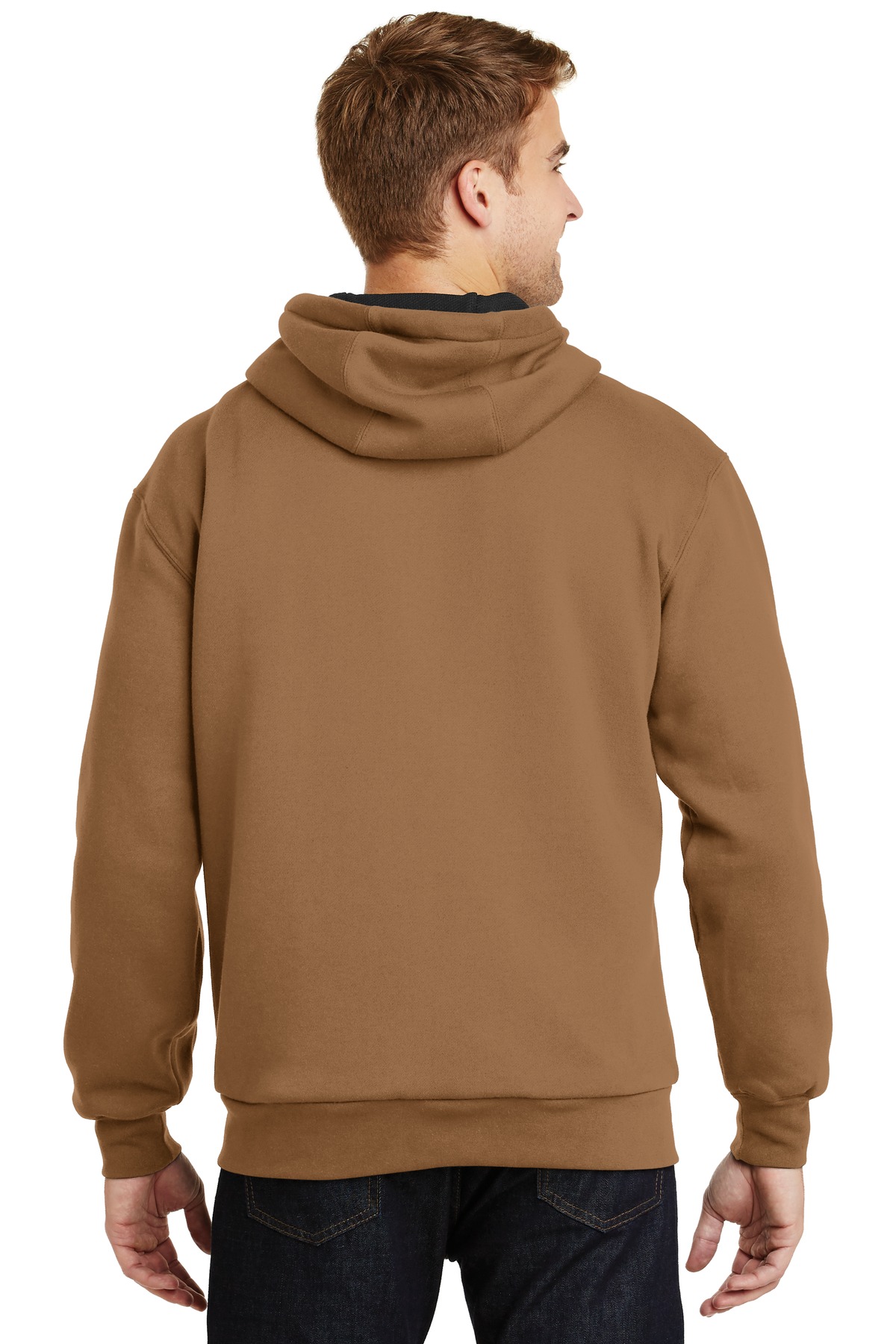 CS620 CornerStone - Heavyweight Full-Zip Hooded Sweatshirt with Thermal Lining. - Back Image