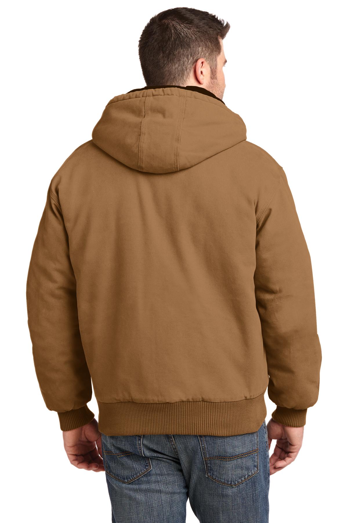 CSJ41 CornerStone Washed Duck Cloth Insulated Hooded Work Jacket. - Back Image
