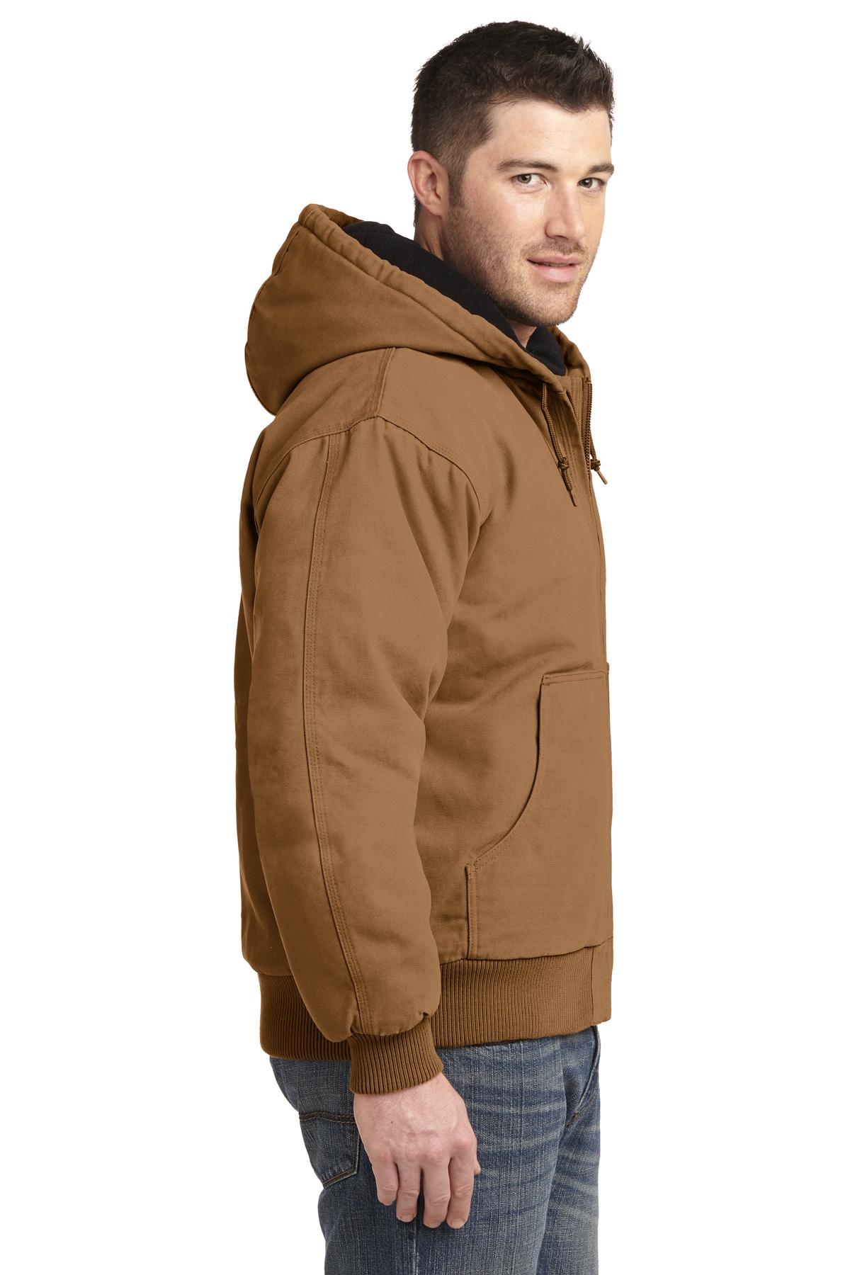 CSJ41 CornerStone Washed Duck Cloth Insulated Hooded Work Jacket. - Siide Image