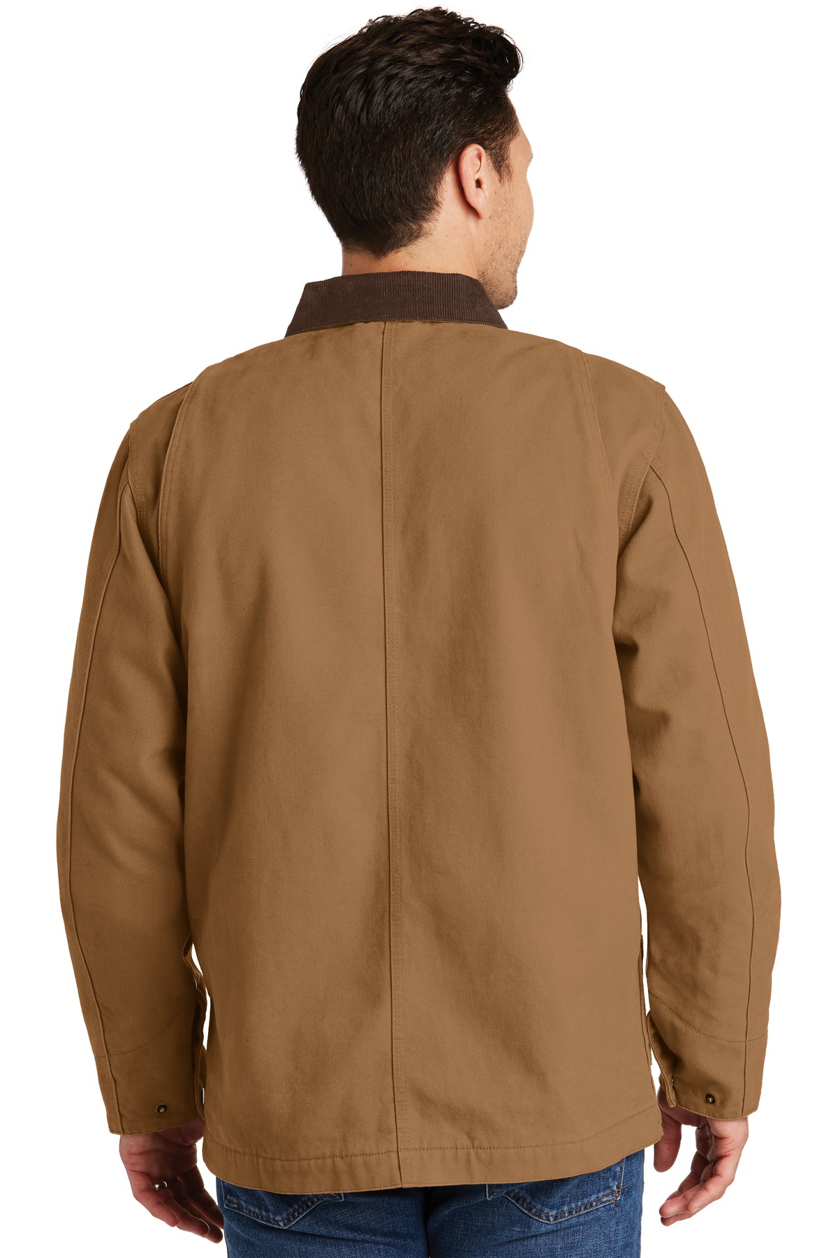 CSJ50 CornerStone Washed Duck Cloth Chore Coat. - Back Image