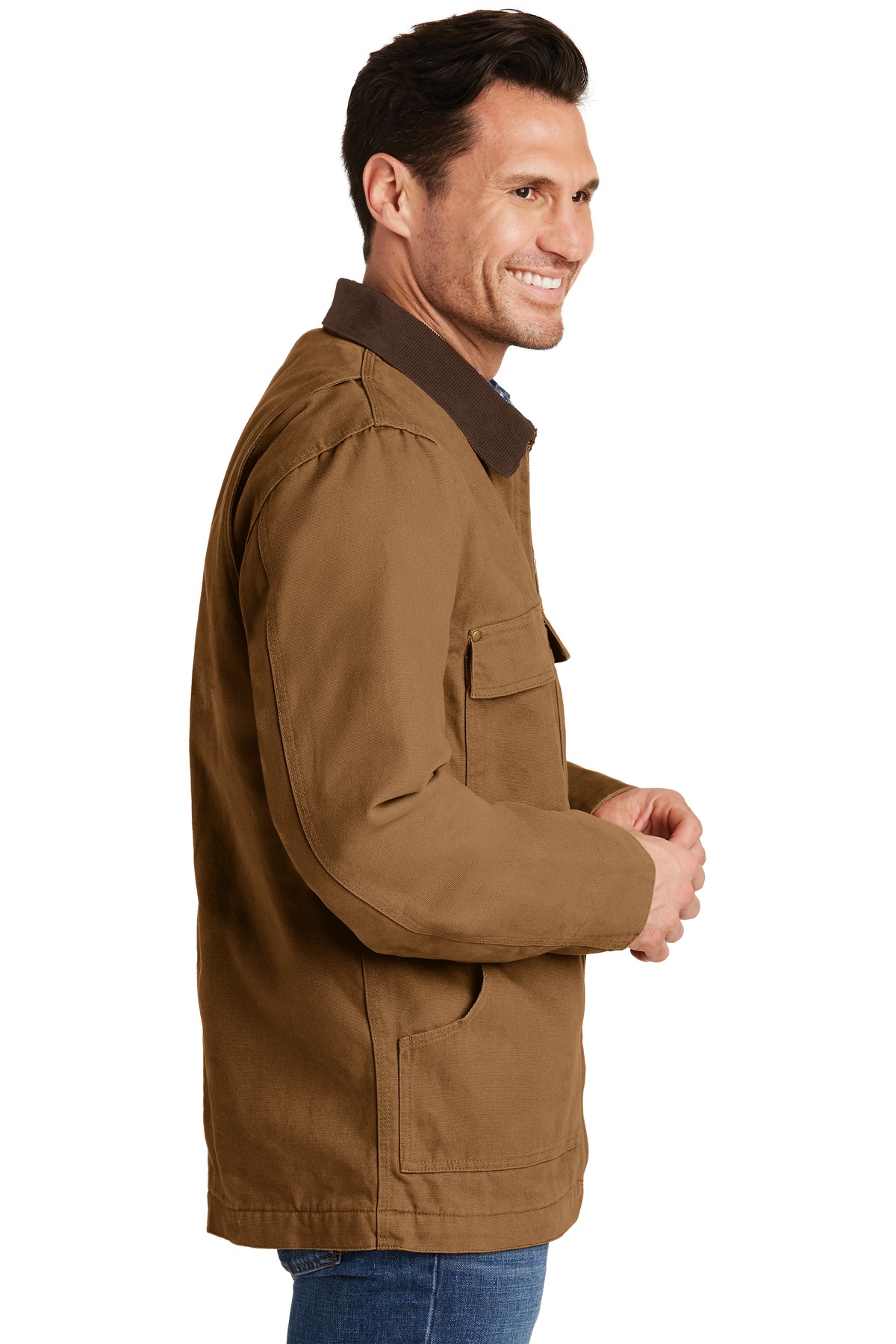 CSJ50 CornerStone Washed Duck Cloth Chore Coat. - Siide Image