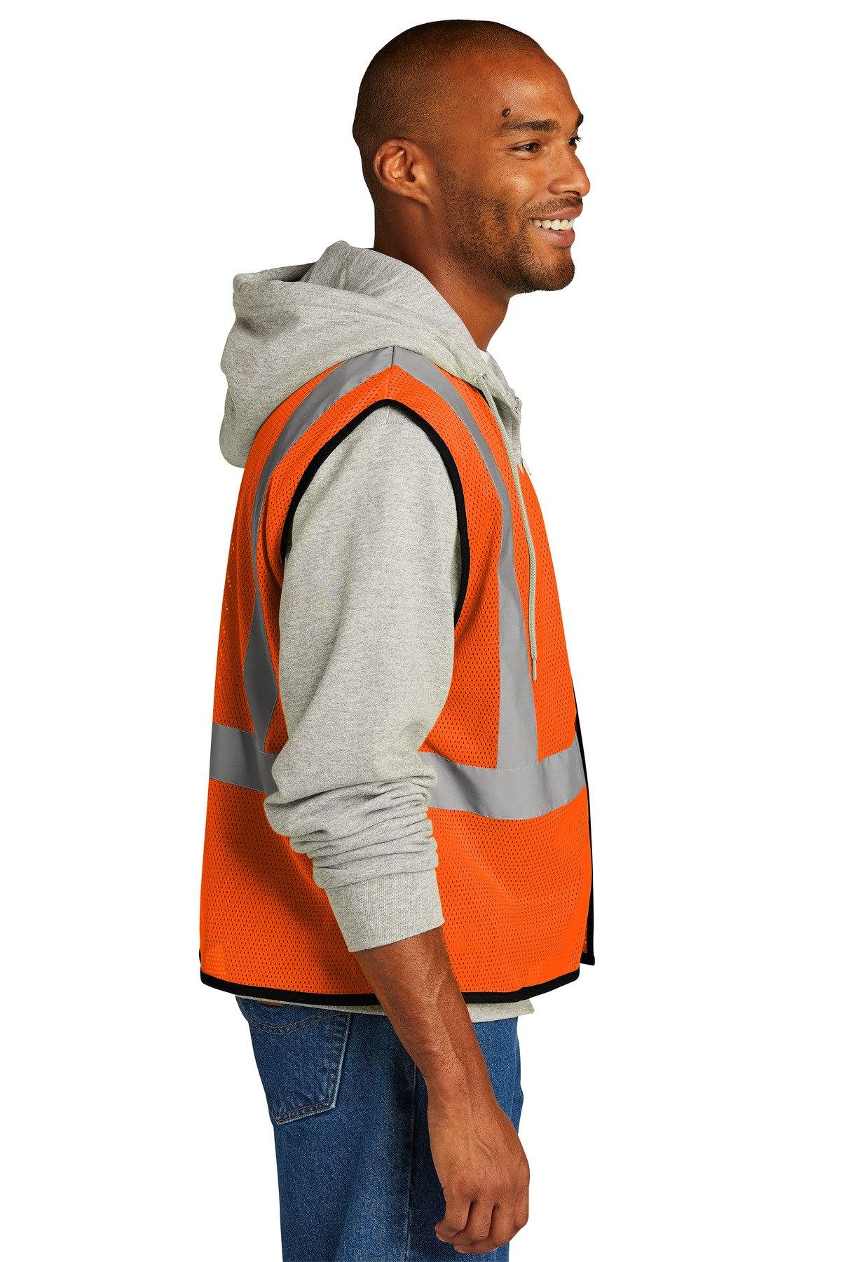 CSV100 CornerStone ANSI 107 Class 2 Economy Mesh One-Pocket Vest. - Siide Image