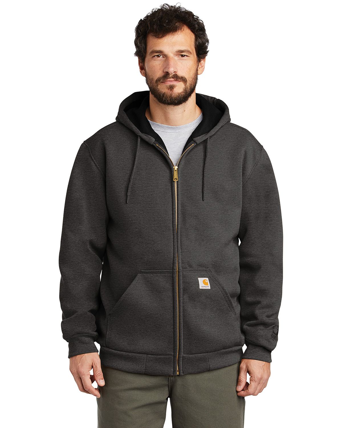 CT100632 Carhartt Rain Defender Rutland Thermal-Lined Hooded Zip-Front Sweatshirt. CT100632 Carhartt Rain Defender Rutland Thermal-Lined Hooded Zip-Front Sweatshirt.
