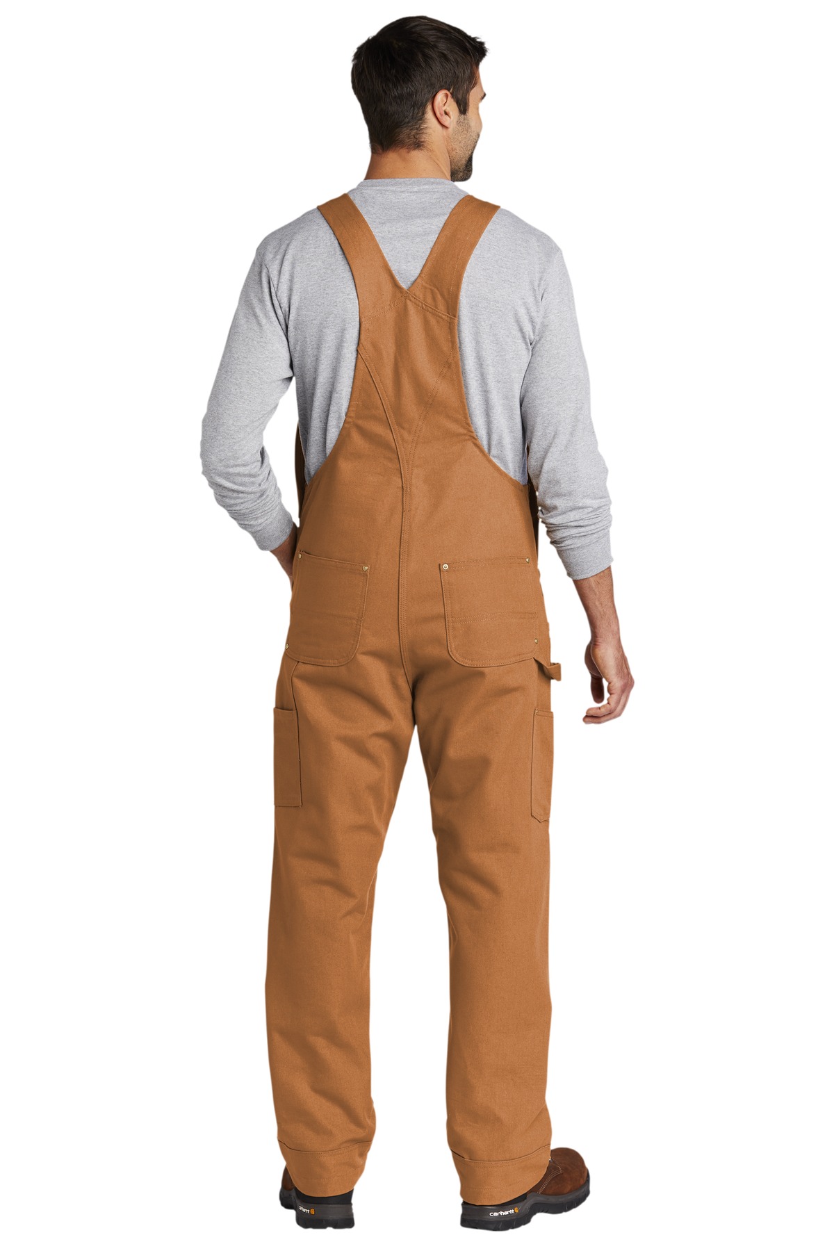 CT102776 Carhartt Duck Unlined Bib Overalls. - Back Image