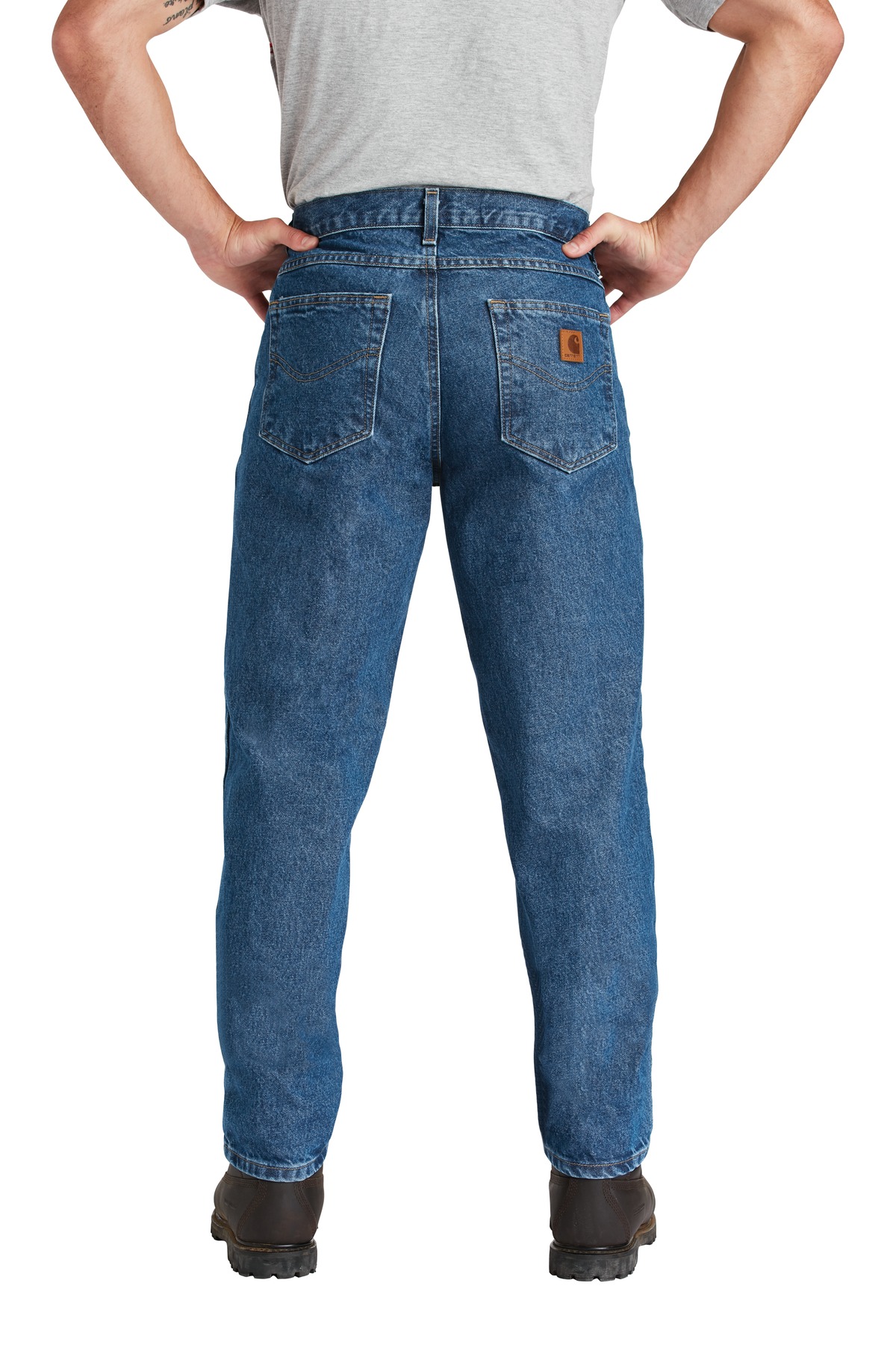 CTB17 Carhartt Relaxed-Fit Tapered-Leg Jean . - Back Image