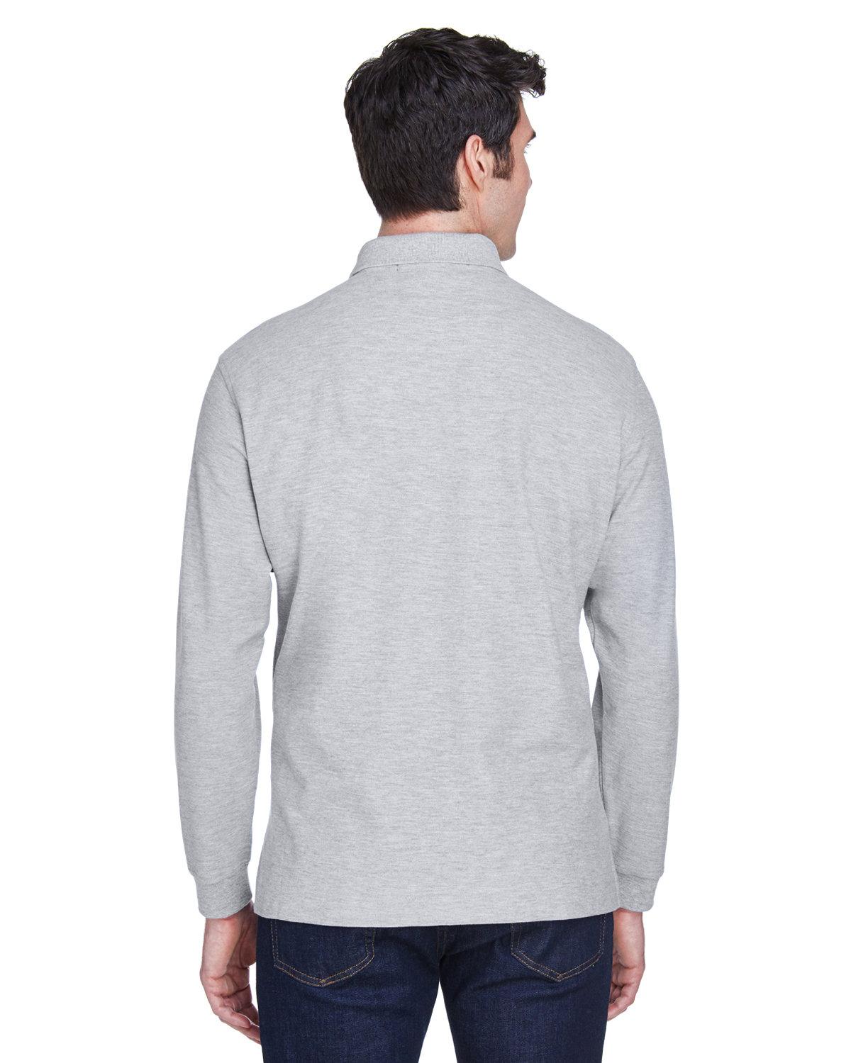 D110 Devon & Jones Mens Pima Piqué Long-Sleeve Polo D110 Devon & Jones Mens Pima Piqué Long-Sleeve Polo - Back Image