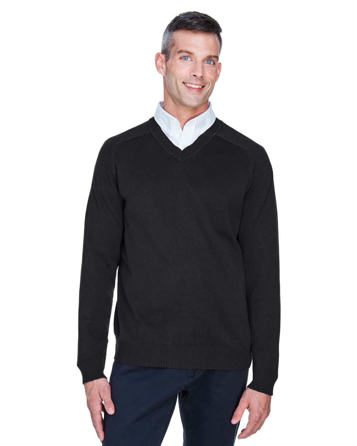 D475 Devon & Jones Mens V-Neck Sweater