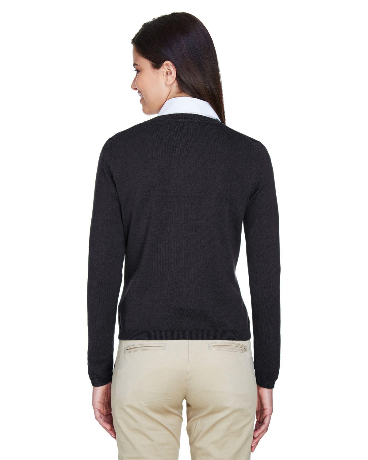 D475W Devon & Jones Ladies V-Neck Sweater - Back Image