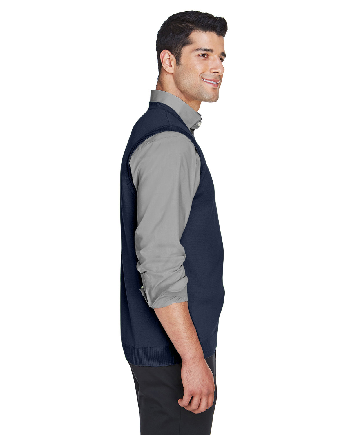 D477 Devon & Jones Adult V-Neck Vest - Siide Image