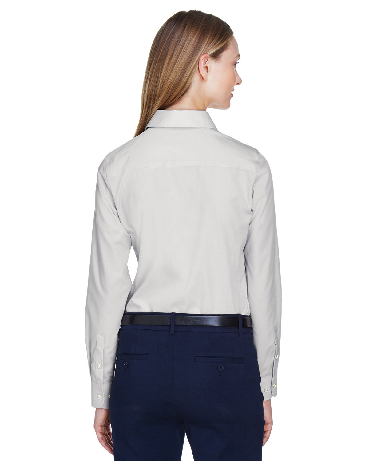 D620W Devon & Jones Ladies Crown Woven Collection Solid Broadcloth - Back Image
