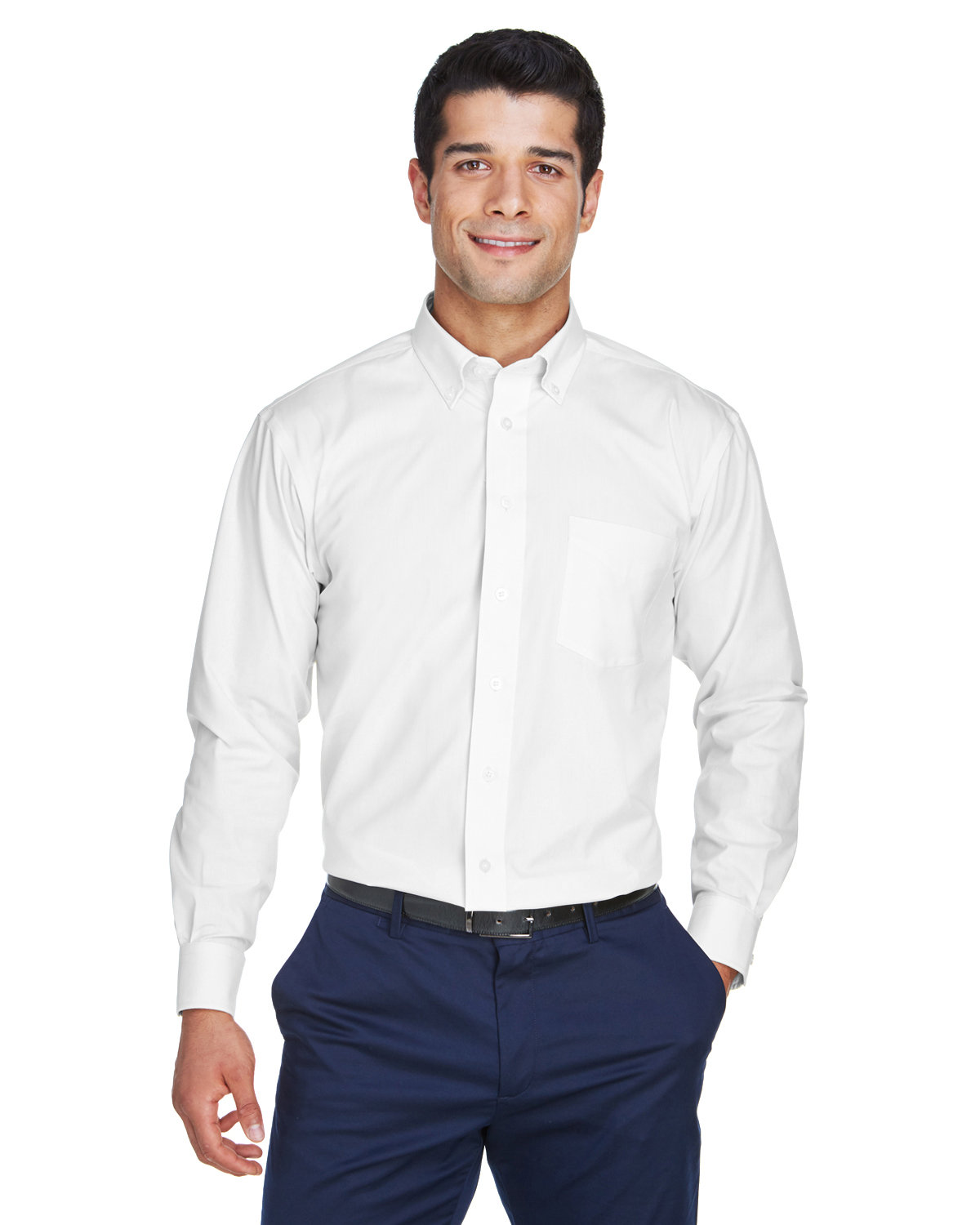 D630 Devon & Jones Mens Crown Woven Collection Solid Oxford