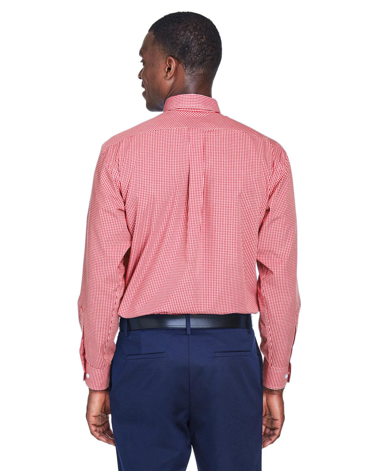 D640 Devon & Jones Mens Crown Woven Collection Gingham Check - Back Image