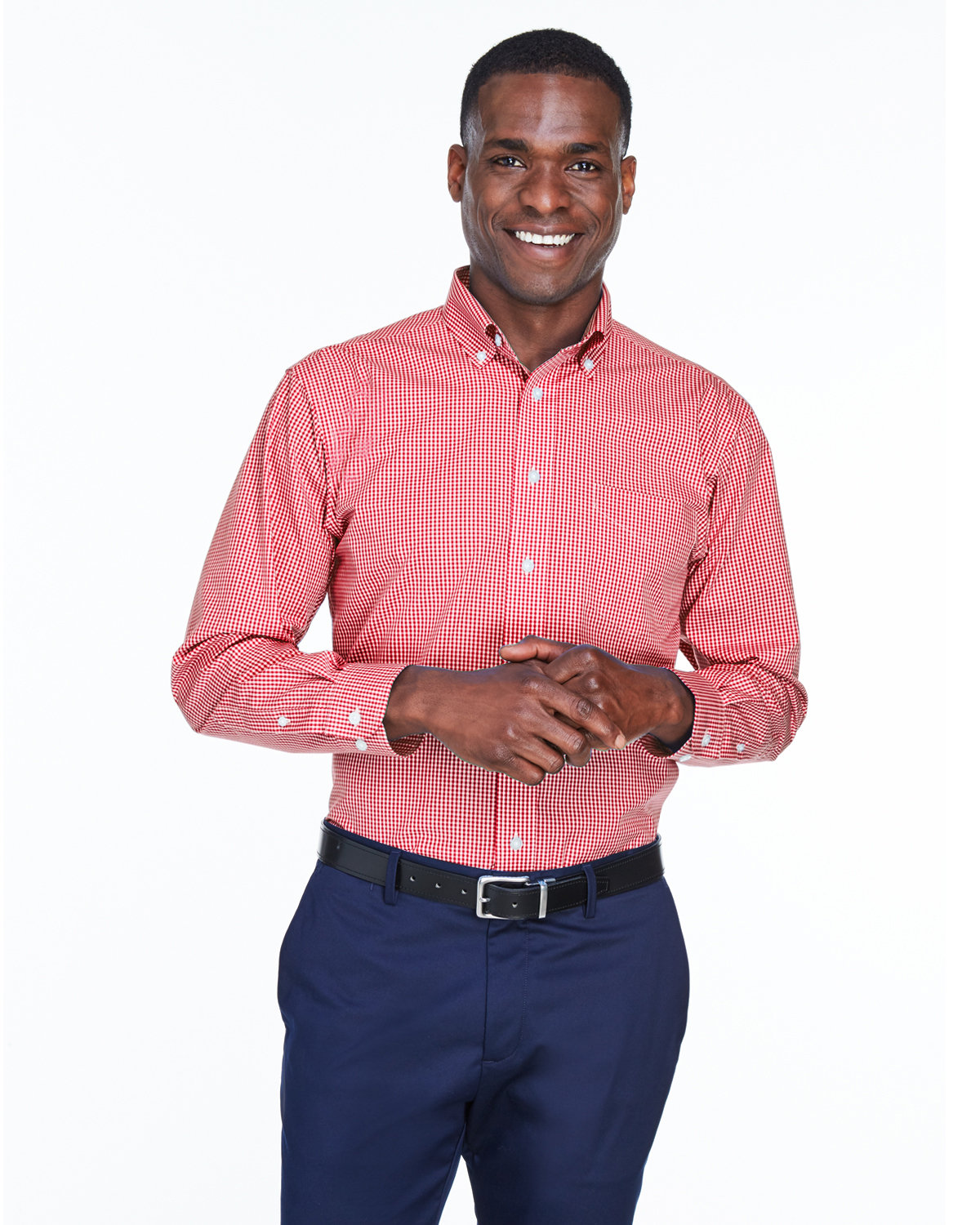D640 Devon & Jones Mens Crown Woven Collection Gingham Check D640 Devon & Jones Mens Crown Woven Collection Gingham Check