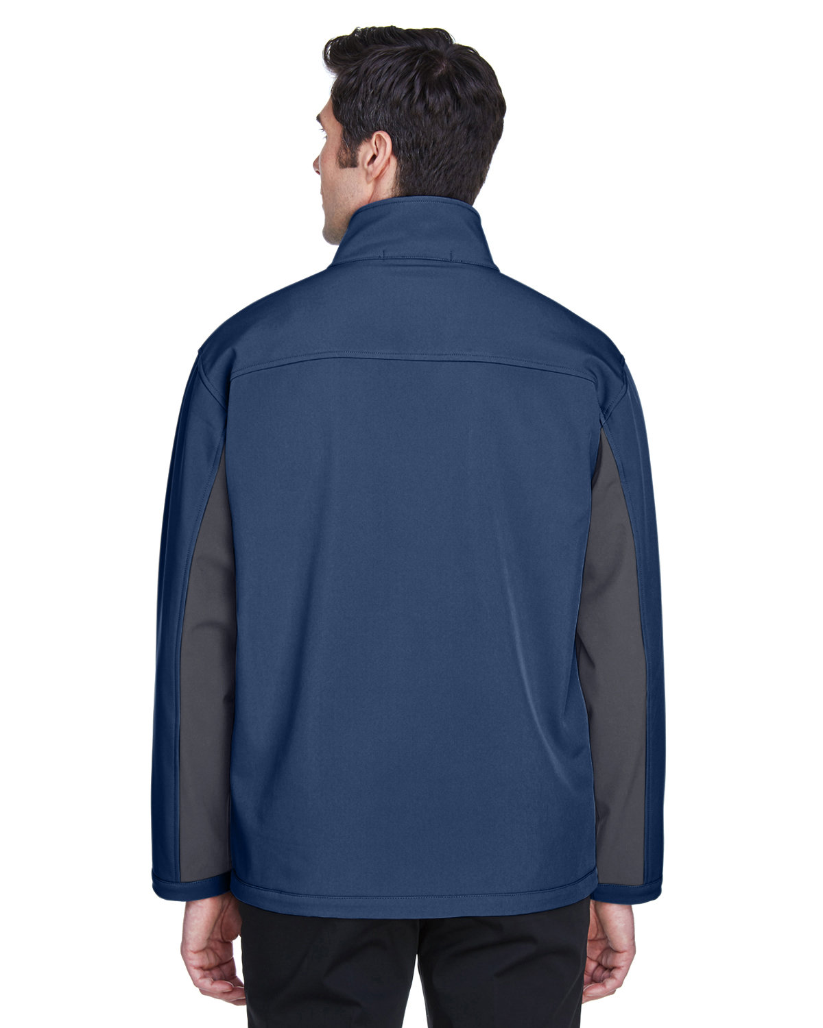 D997 Devon & Jones Mens Soft Shell Colorblock Jacket - Back Image