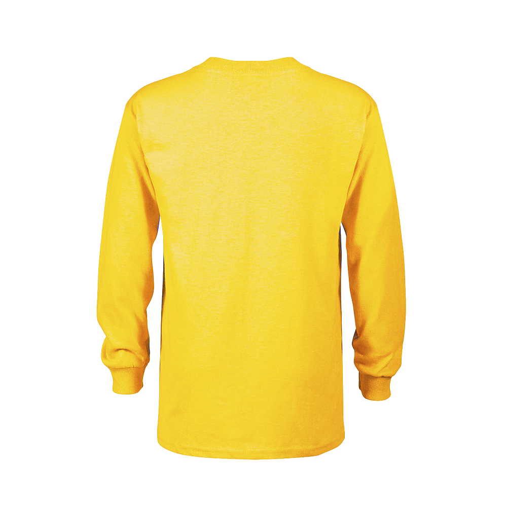 61070 Delta Pro Weight Youth 5.2 oz. Regular Fit Long Sleeve Tee - Back Image