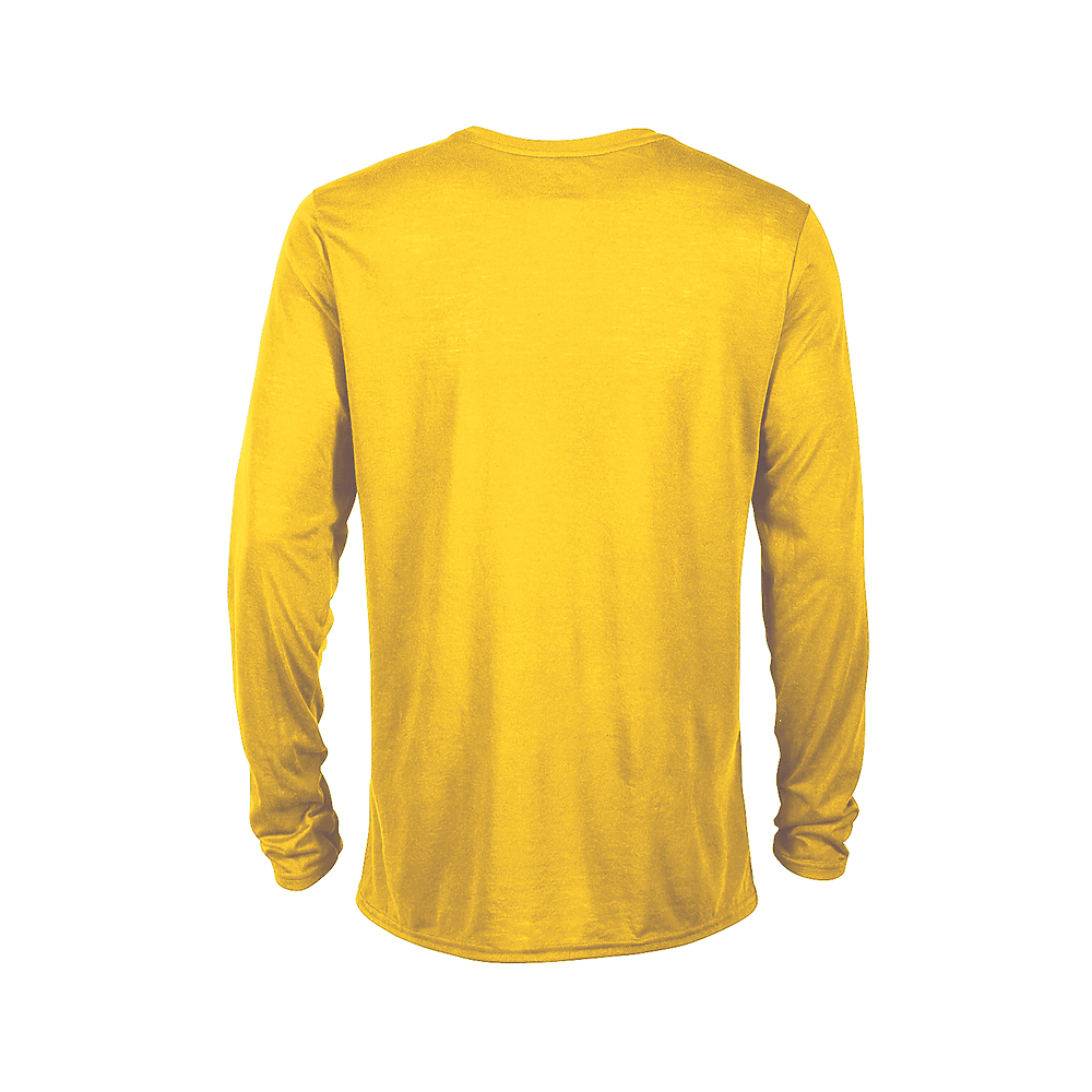 616535 Delta Dri 30/1's Adult Performance Long Sleeve Tee - Back Image