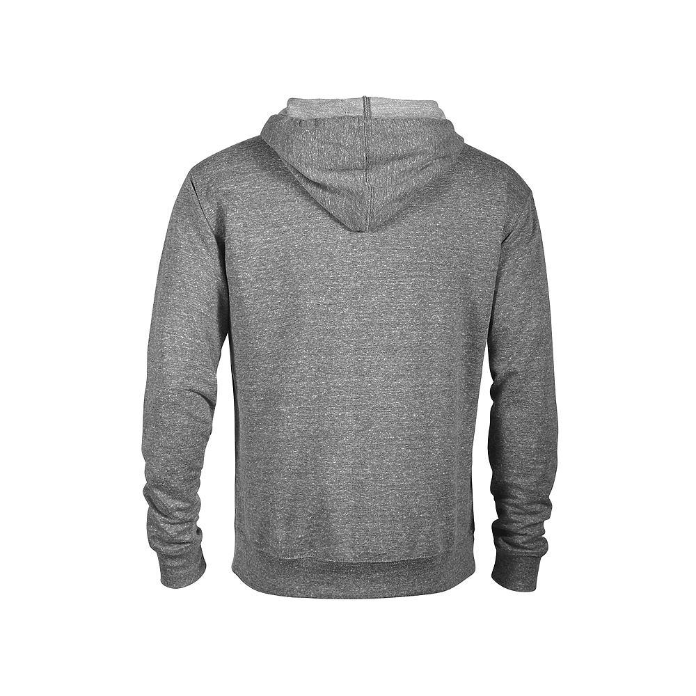 94300 Delta Fleece Adult Unisex Snow Heather French Terry Zip Hoodie - Back Image