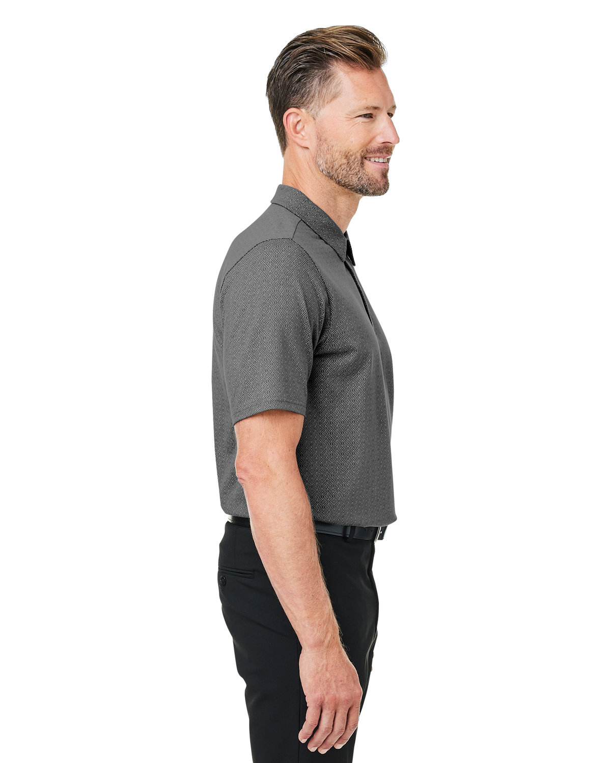 DG101 Devon & Jones Crownlux Performance? Mens Geo Polo DG101 Devon & Jones Crownlux Performance? Mens Geo Polo - Siide Image