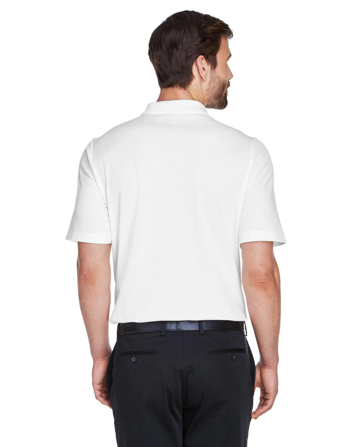 DG20T Devon & Jones CrownLux Performance Mens Tall Plaited Polo DG20T Devon & Jones CrownLux Performance Mens Tall Plaited Polo - Back Image